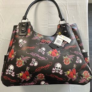 Ed Hardy Black and Red Women's Bag
